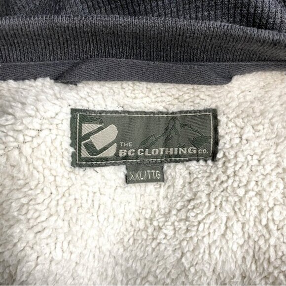 B.C. Clothing Grey Waffle Fleece Lined Pullover Sweatshirt XXL - Picture 3 of 14